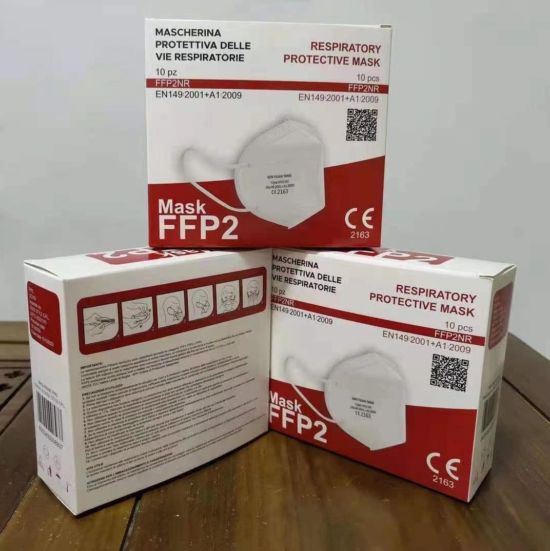 FFP2 Maske CE2163 Rot-Weiß EINZELN VERPACKT