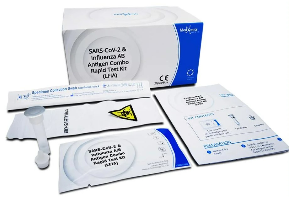 Antigentest Profi Combo MEDOMICS 10/2025 MHD  Influenza A/B (LFIA) 20er