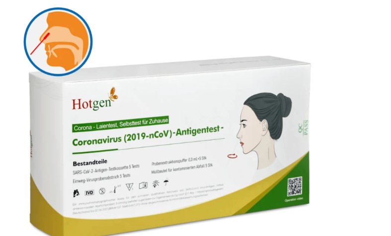 Antigentest Laien HOTGEN 5er +MHD 12/2022+ - Preis pro Stück